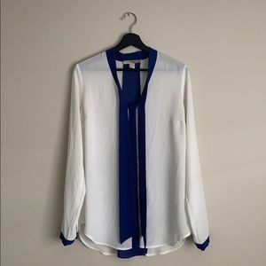 Adorable *Professional* Blue and White Blouse